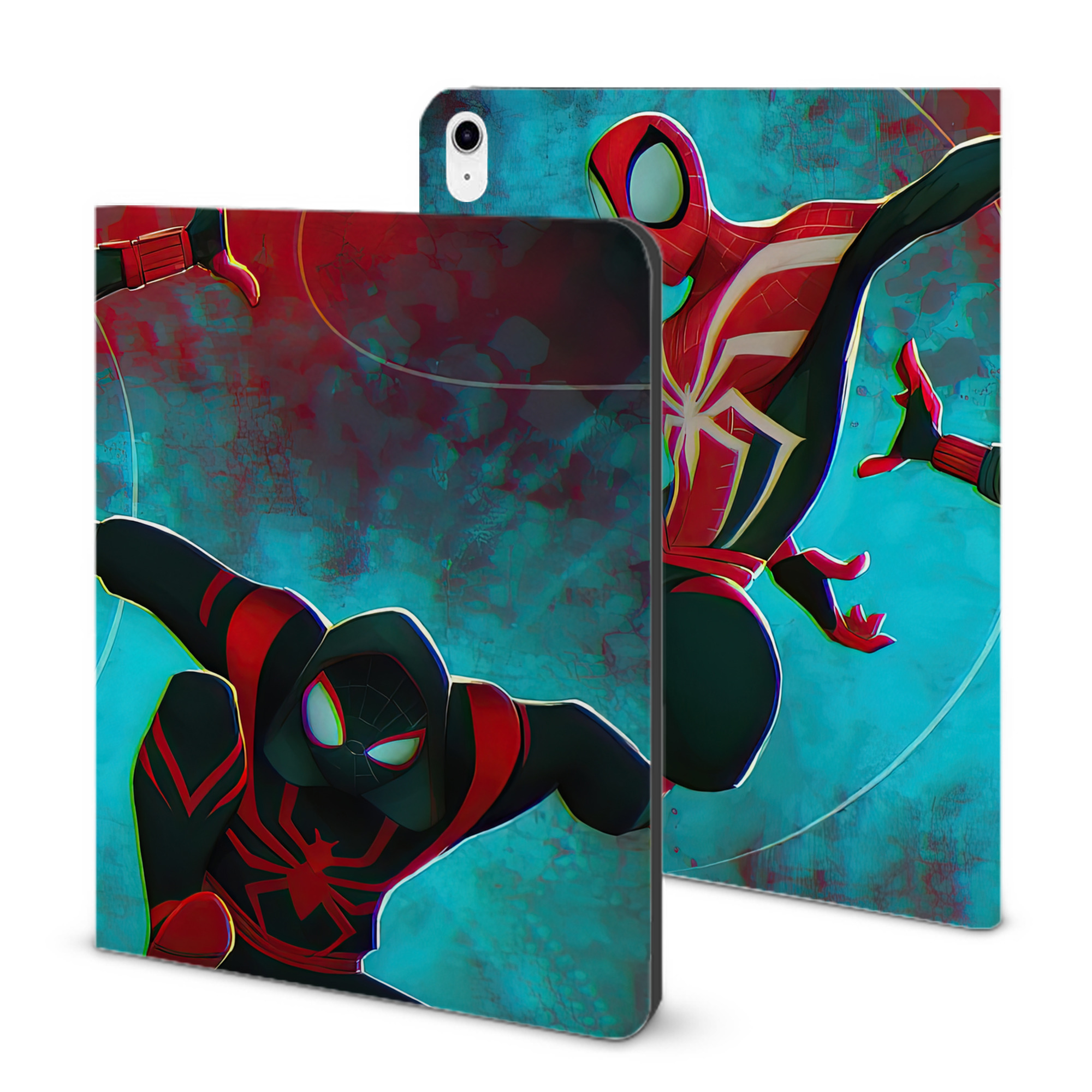 （画像用） Spider Man スパイダーマン IPad ケース ブック型 PUレザー TPU 耐衝撃 軽量 薄型 ペン収納なし 全面保護 IPad 各モデル対応